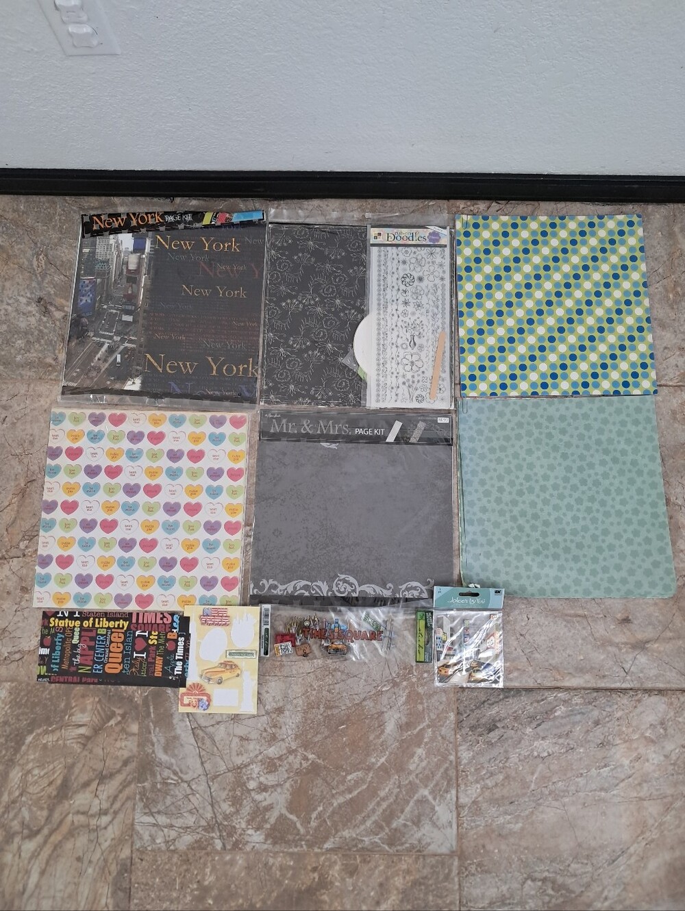 Scrapbooking Paper Sticker Lot Photos Crafting New And Used Multicolored